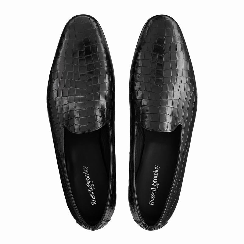 Russell And Bromley Baron Slip On Sko Herre Sort | GZV3030YU