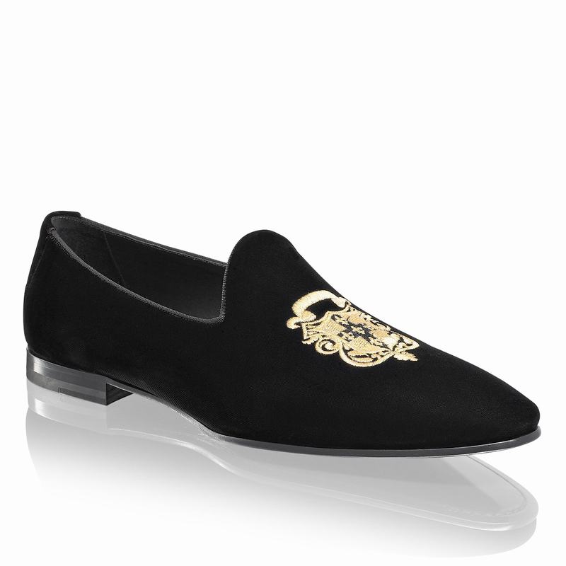 Russell And Bromley Baroque Mokkasiner Herre Sort | JDT9248YW