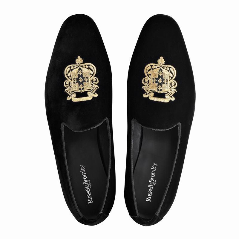 Russell And Bromley Baroque Mokkasiner Herre Sort | JDT9248YW