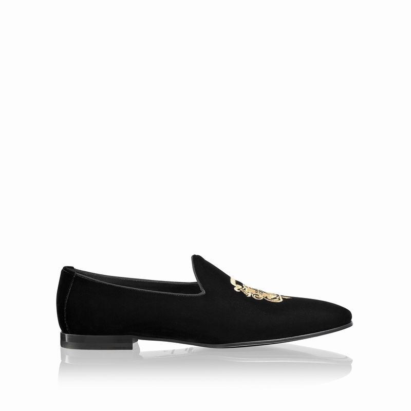 Russell And Bromley Baroque Mokkasiner Herre Sort | JDT9248YW
