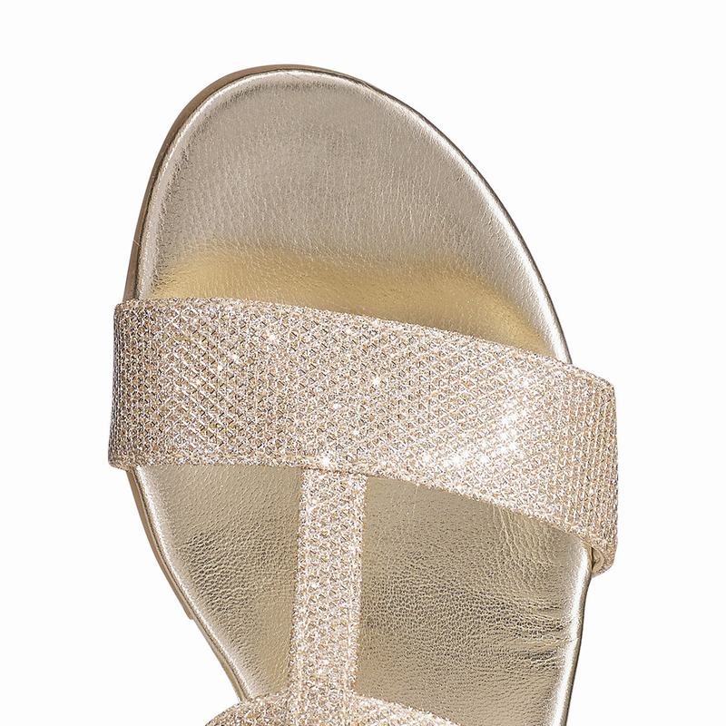 Russell And Bromley Bellina Kilehæl Sandaler Dame Guld | RDM9779NU