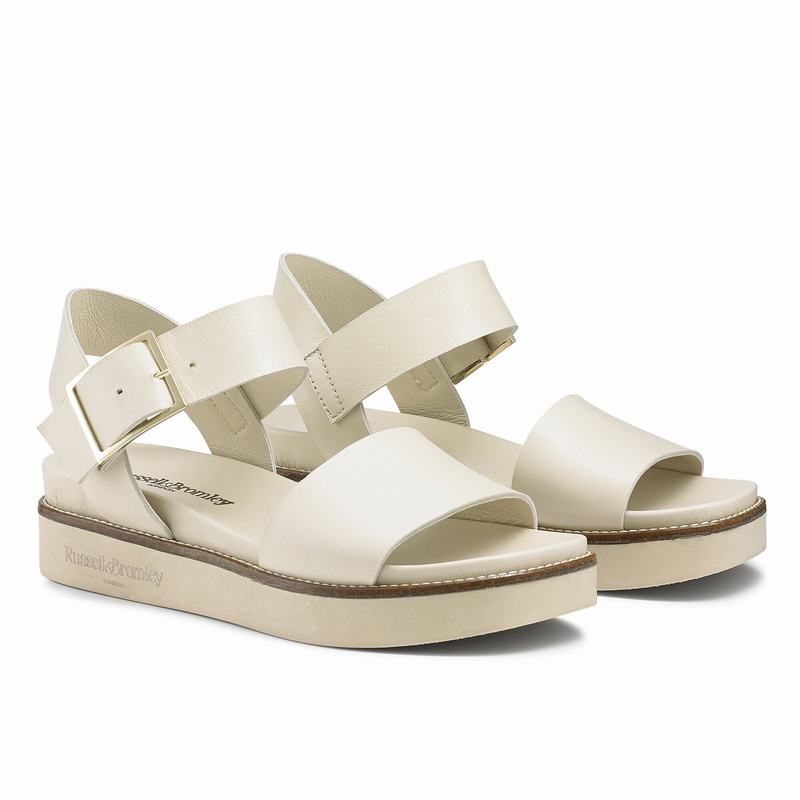 Russell And Bromley Boston Kilehæl Sandaler Dame Hvide Hvide | ZGT1529IG