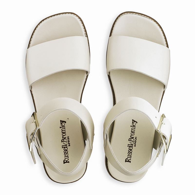 Russell And Bromley Boston Kilehæl Sandaler Dame Hvide Hvide | ZGT1529IG