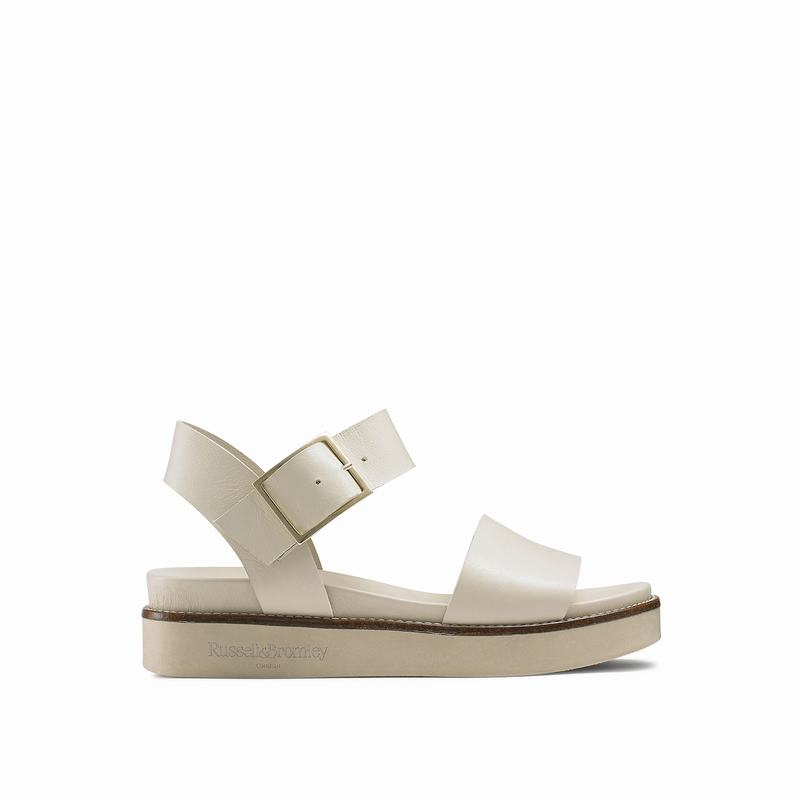 Russell And Bromley Boston Kilehæl Sandaler Dame Hvide Hvide | ZGT1529IG