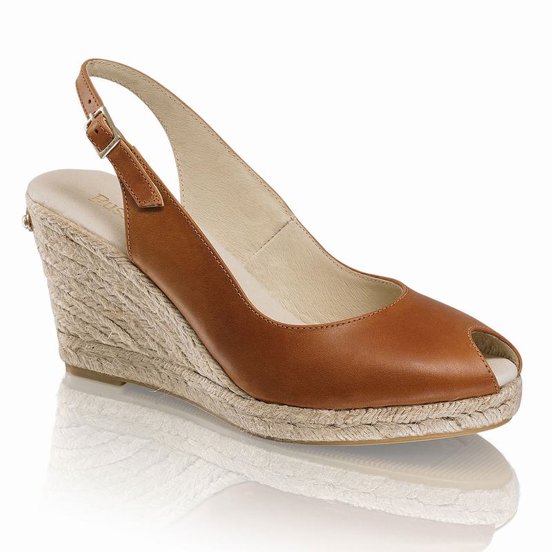 Russell And Bromley Candyfloss Espadrillos Dame Brune | VKC961GQ