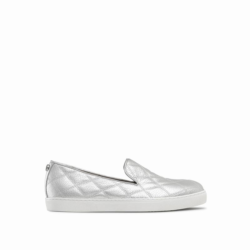 Russell And Bromley Casaquilt Slip On Sneakers Dame Metallic | HAN7313VG