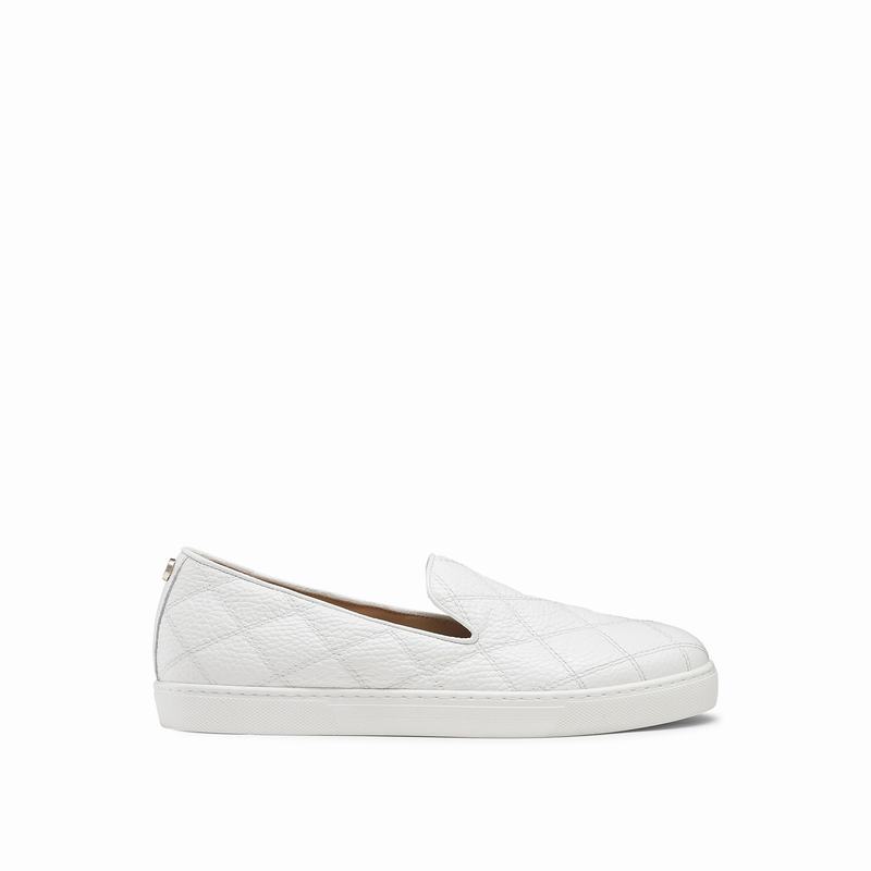 Russell And Bromley Casaquilt Slip On Sneakers Dame Hvide | MAW9312PX