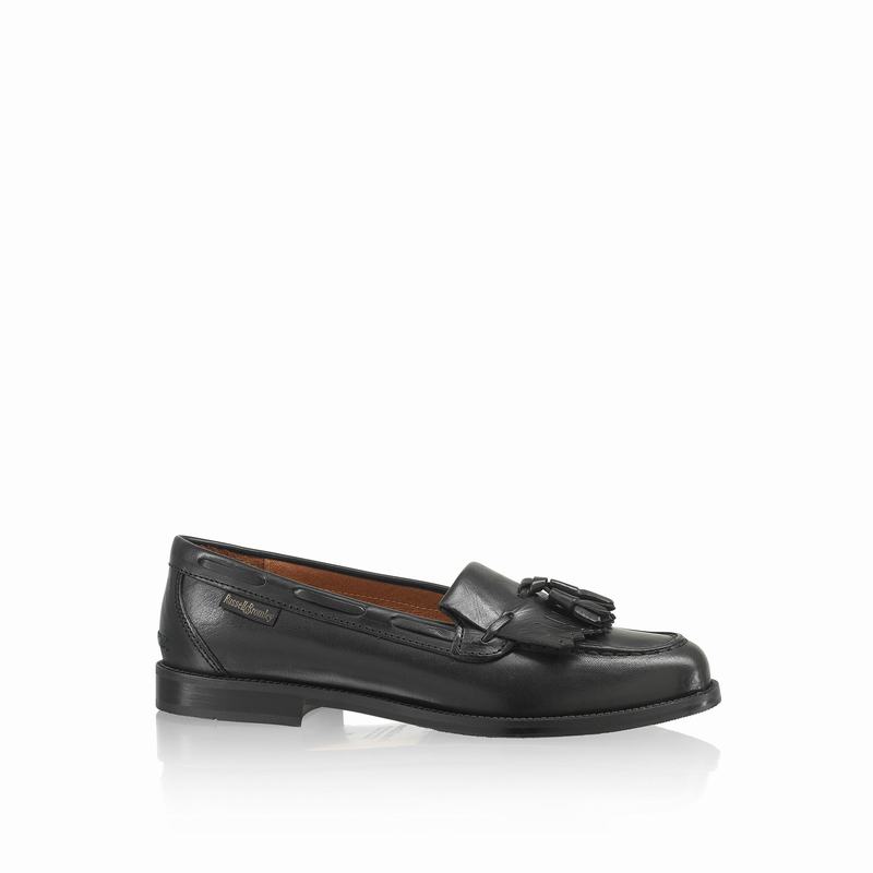 Russell And Bromley Chester Mokkasiner Dame Sort | VJR8141CN