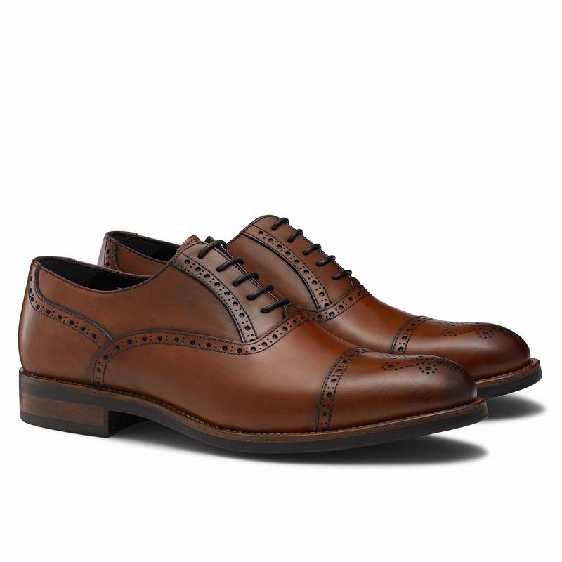 Russell And Bromley Chiltern Brogues Sko Herre Brune | VZU182RP
