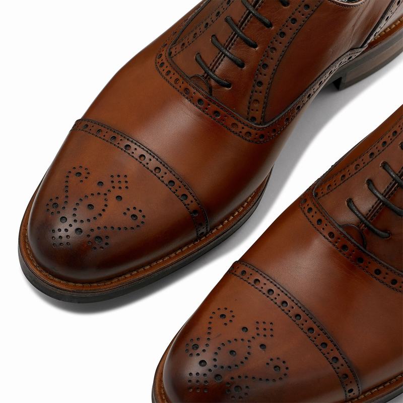 Russell And Bromley Chiltern Brogues Sko Herre Brune | VZU182RP
