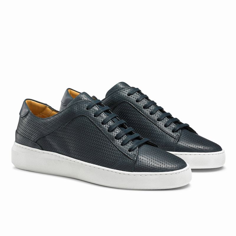Russell And Bromley Clear Run Lave Sneakers Herre Blå | NUK5021YB