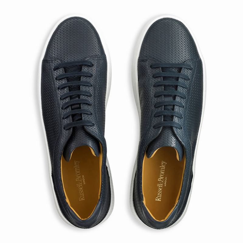 Russell And Bromley Clear Run Lave Sneakers Herre Blå | NUK5021YB