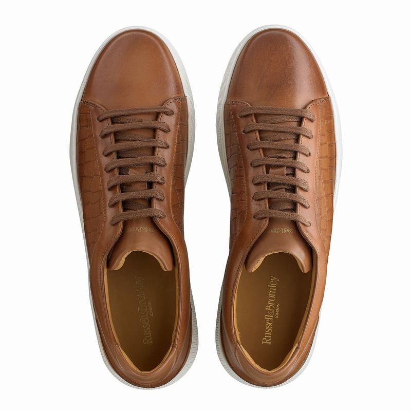 Russell And Bromley Clear Run Lave Sneakers Herre Brune | SLP5435AX