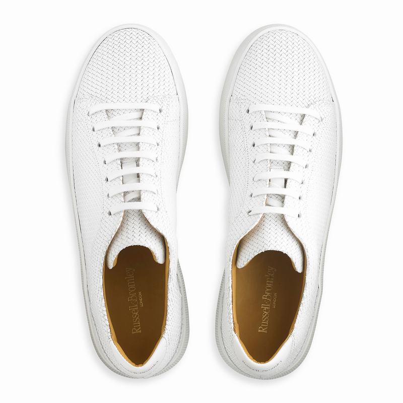 Russell And Bromley Clear Run Lave Sneakers Herre Hvide | UKN1146XX