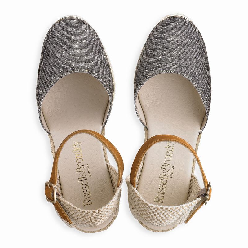 Russell And Bromley Coco-nut Espadrillos Dame Metallic | XVY8448AS