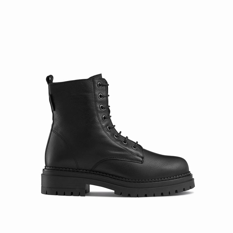 Russell And Bromley Combat Ankelstøvler Dame Sort | IPT8849OE