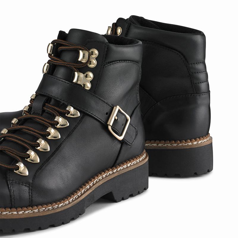 Russell And Bromley Compass Snørestøvler Dame Sort | KDX5785EP