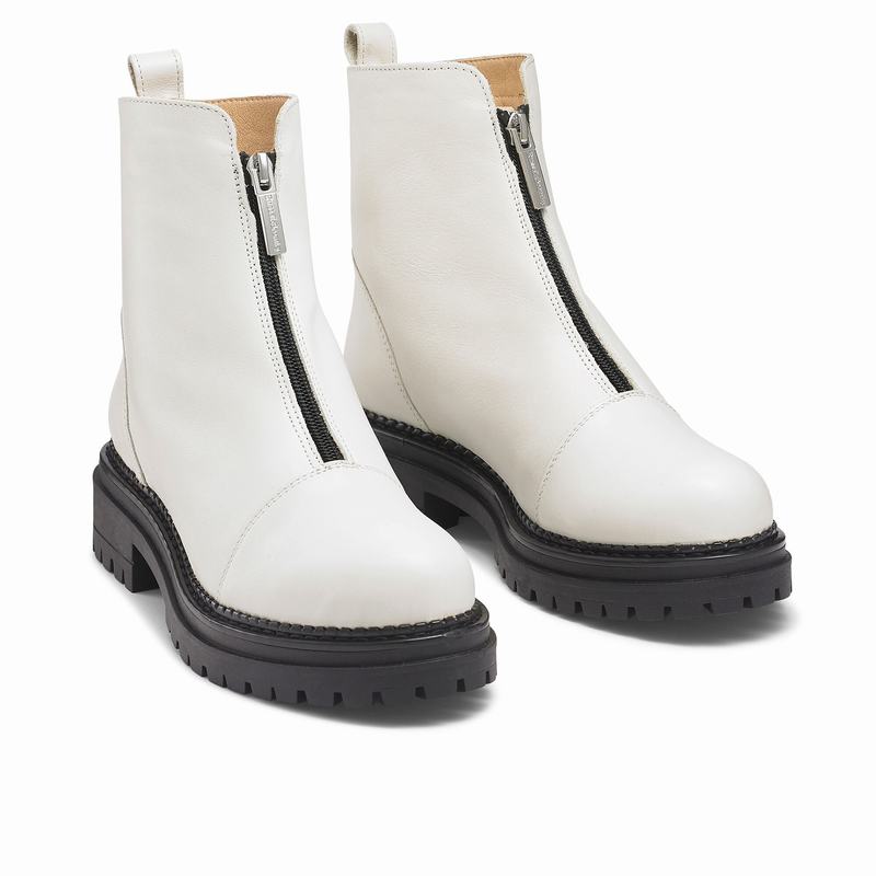 Russell And Bromley Conquest Ankelstøvler Dame Hvide | CGP557HS