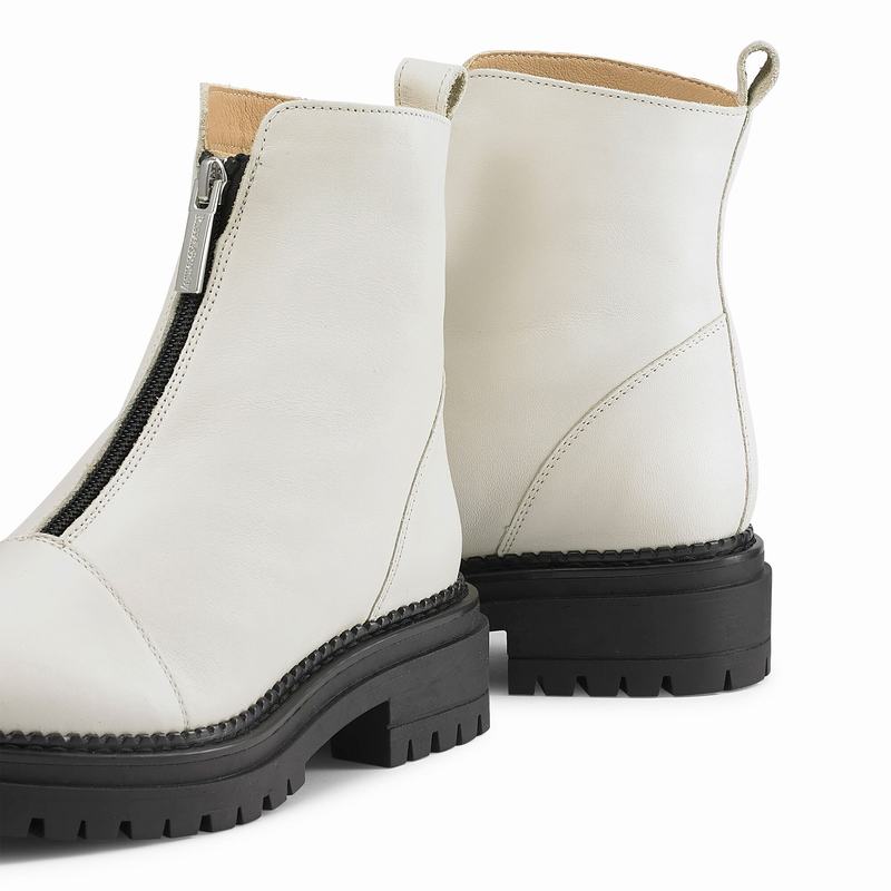 Russell And Bromley Conquest Ankelstøvler Dame Hvide | CGP557HS