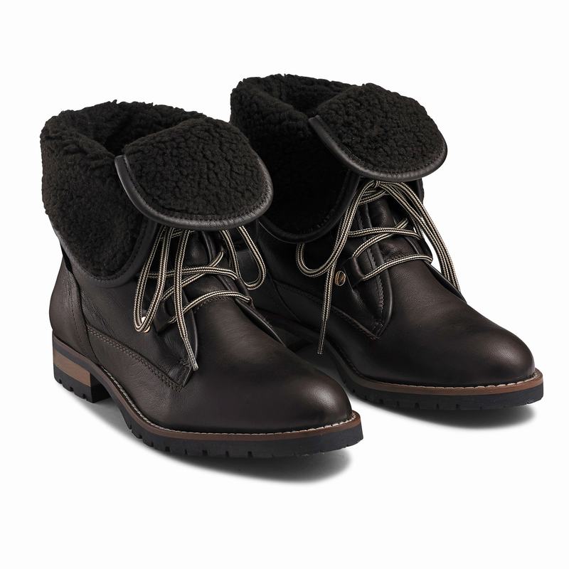 Russell And Bromley Cuddly Snørestøvler Dame Brune | DUG5241YZ