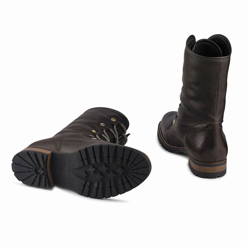 Russell And Bromley Cuddly Snørestøvler Dame Brune | DUG5241YZ