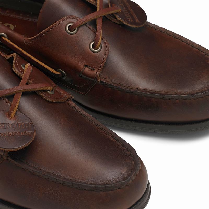 Russell And Bromley Docksides Sejlersko Herre Brune | XOF343GB