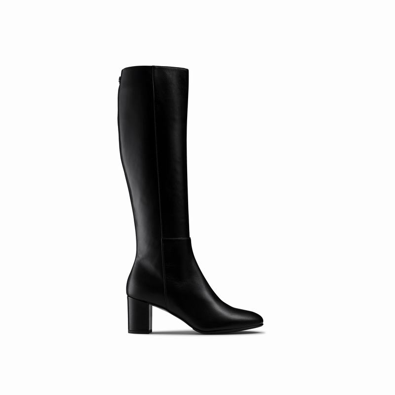 Russell And Bromley Dressage Knæhøje Støvler Dame Sort | FKQ5041RD
