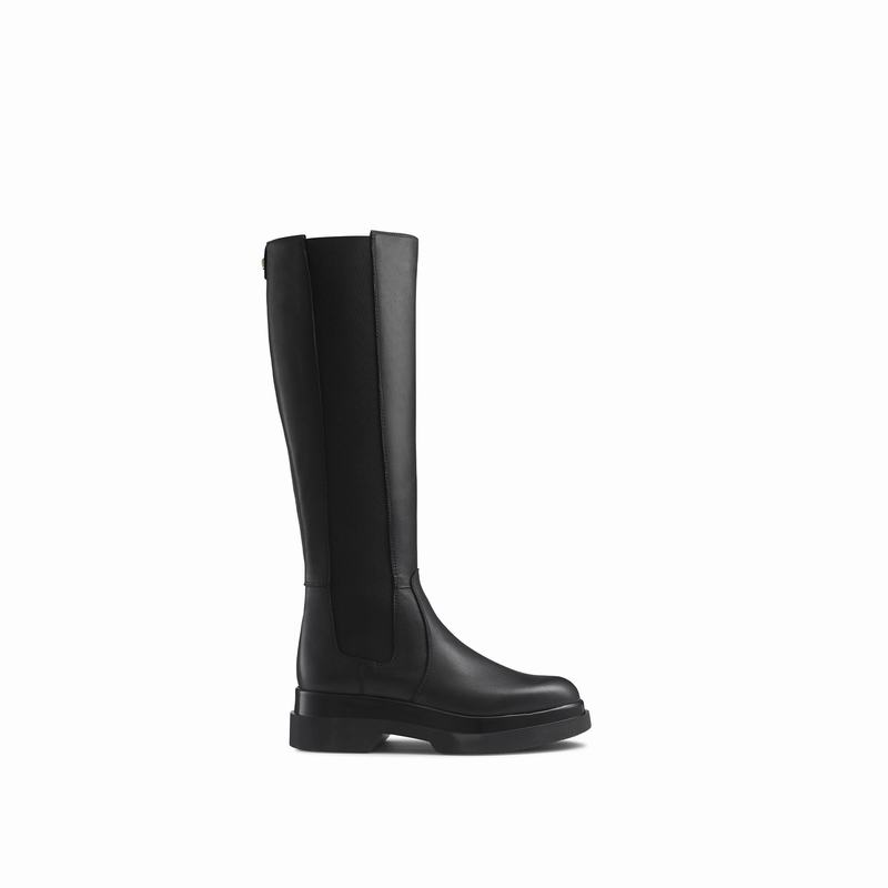 Russell And Bromley Everglade Knæhøje Støvler Dame Sort | QIS549IV