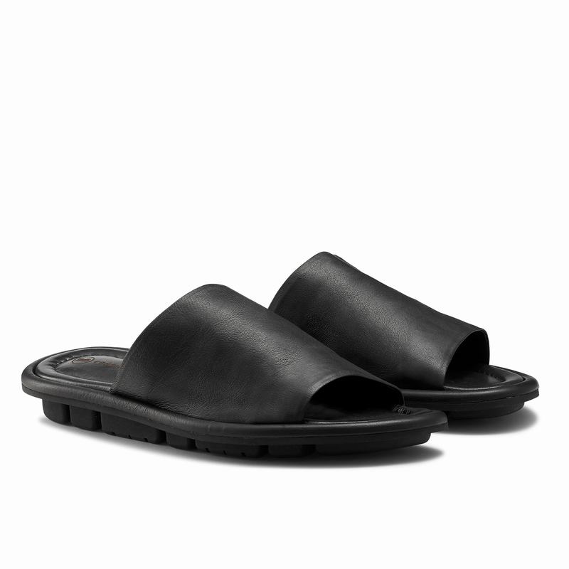 Russell And Bromley Flade Bed Badesandaler Herre Sort | OSC67XR