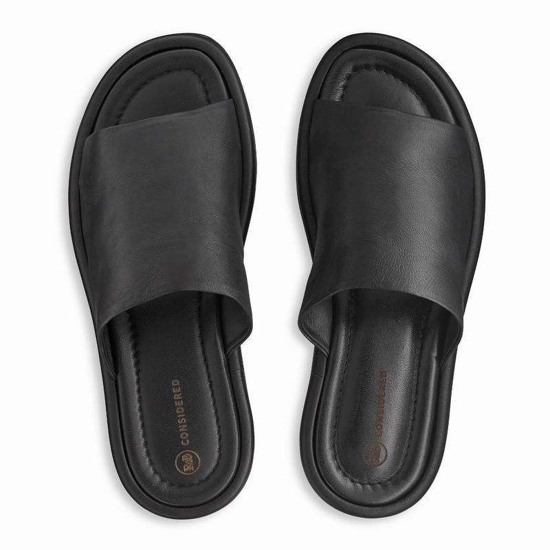 Russell And Bromley Flade Bed Badesandaler Herre Sort | OSC67XR