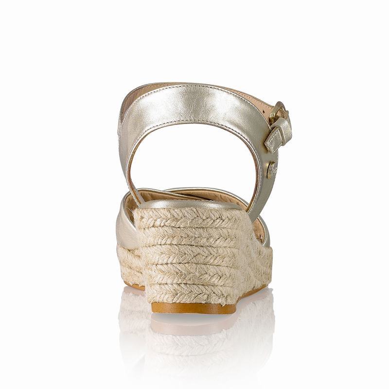 Russell And Bromley Gelato Espadrillos Dame Metallic | QFM9367LG