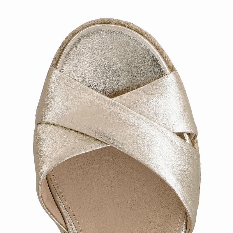 Russell And Bromley Gelato Espadrillos Dame Metallic | QFM9367LG
