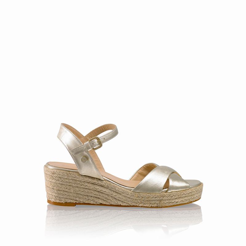Russell And Bromley Gelato Espadrillos Dame Metallic | QFM9367LG
