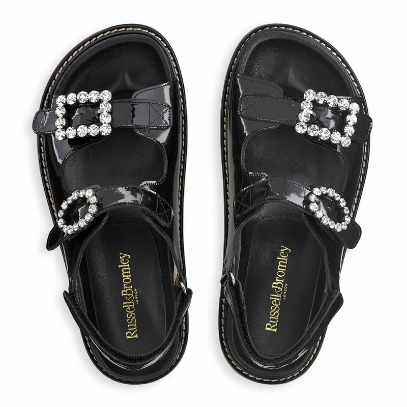 Russell And Bromley Glamour Sandaler Dame Sort | NUR491HS