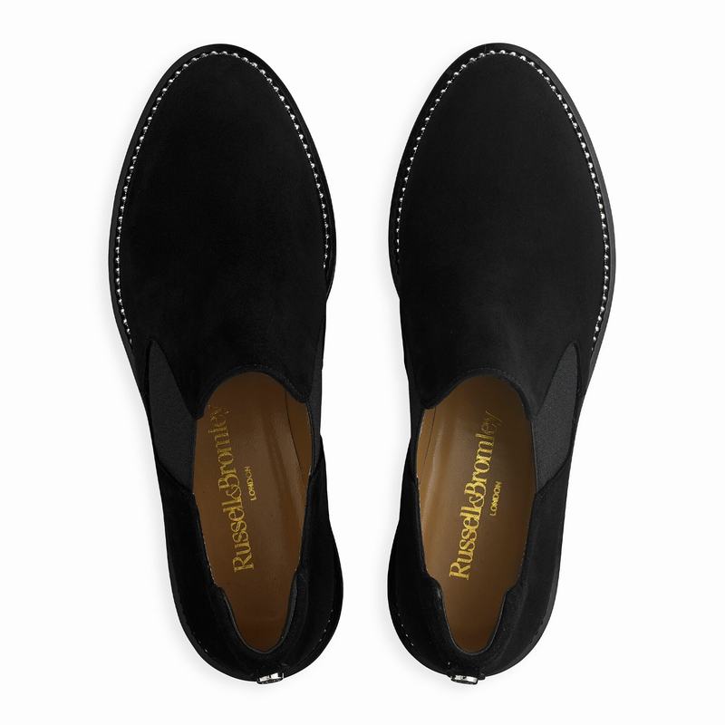 Russell And Bromley Grid Mokkasiner Dame Sort | JYQ576IT