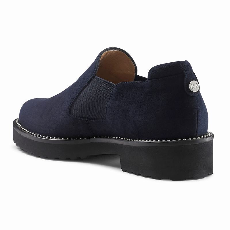 Russell And Bromley Grid Mokkasiner Dame Blå | OMB1756RE