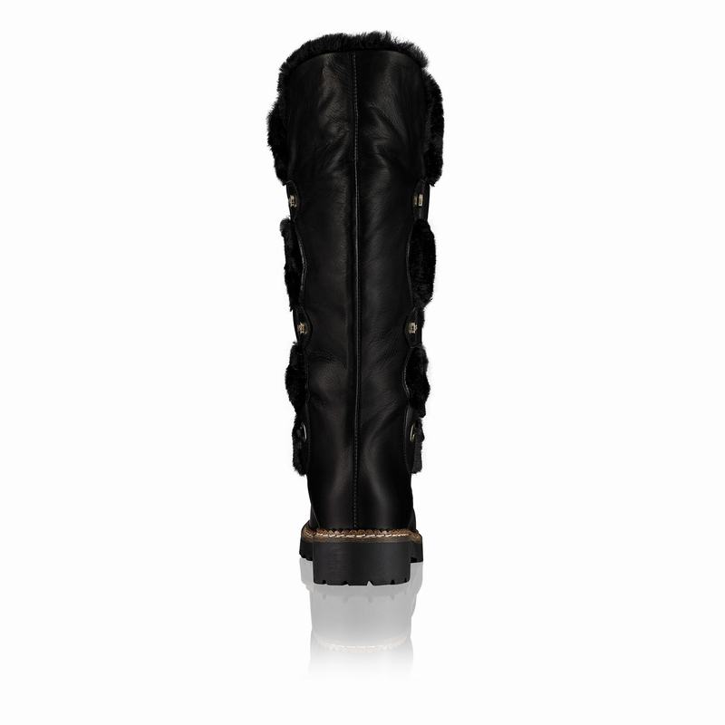 Russell And Bromley Highlander Overknee Støvler Dame Sort | LLH2268KS