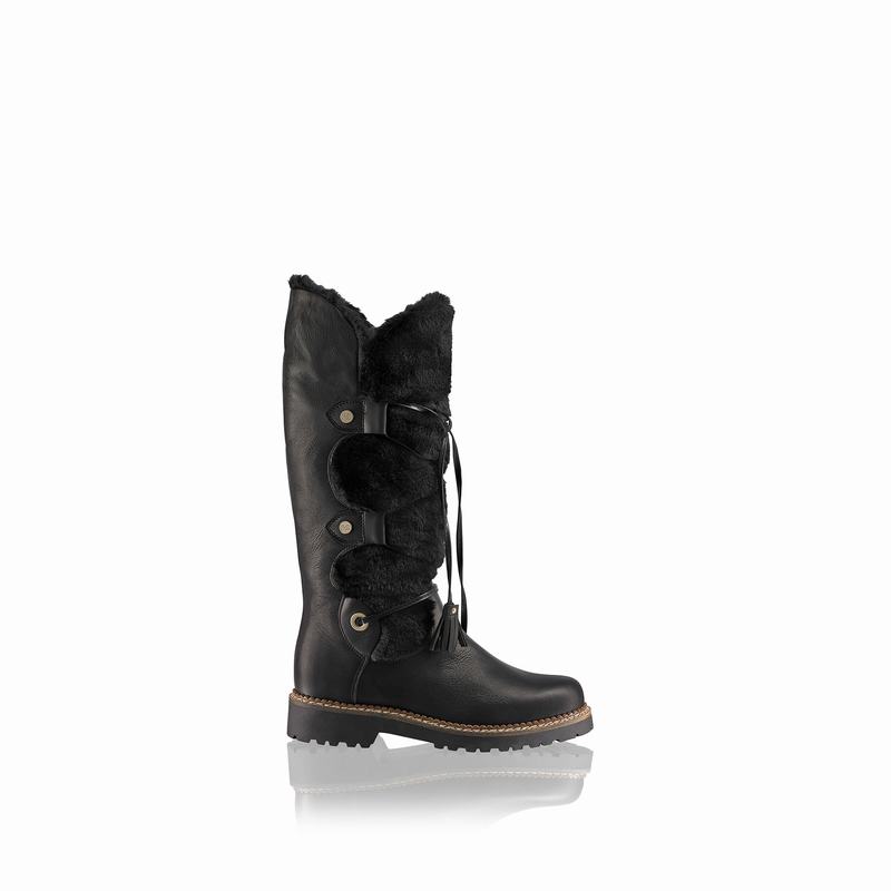 Russell And Bromley Highlander Overknee Støvler Dame Sort | LLH2268KS