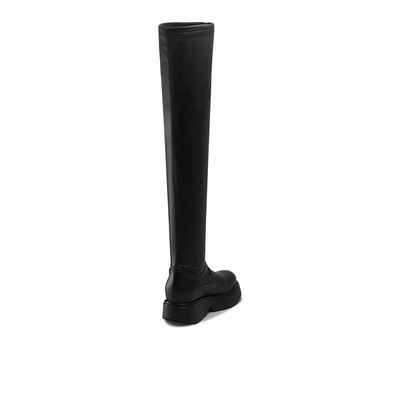 Russell And Bromley Holdtight Knæhøje Støvler Dame Sort | ORW1559BE