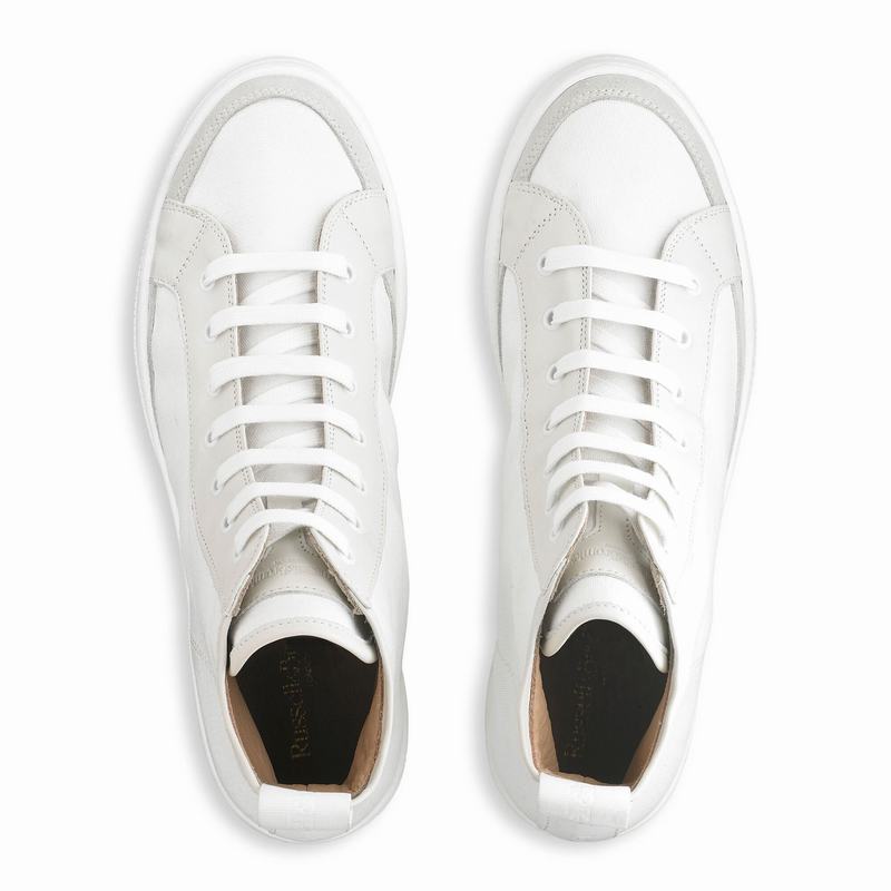 Russell And Bromley Home Run M Høje Sneakers Herre Hvide | FQL346IX