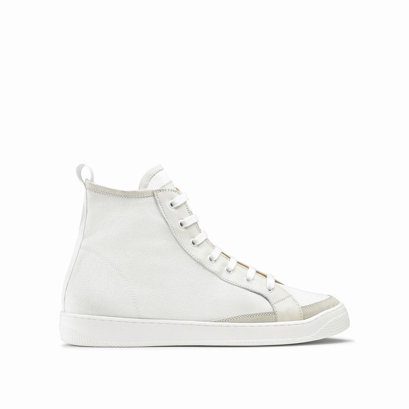 Russell And Bromley Home Run M Høje Sneakers Herre Hvide | FQL346IX