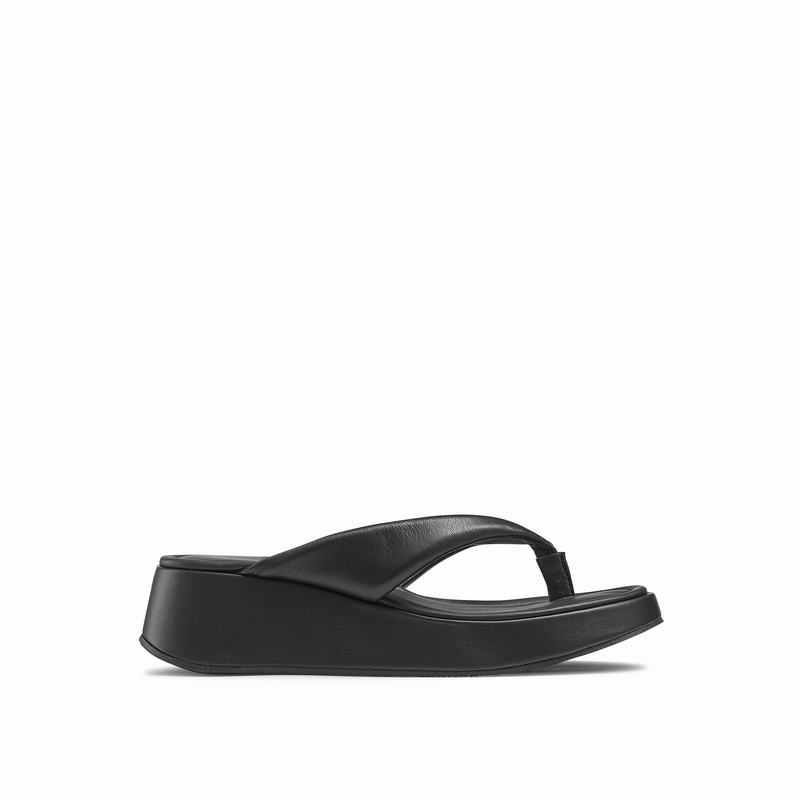Russell And Bromley Hoxton Kilehæl Sandaler Dame Sort | NJG7479BI