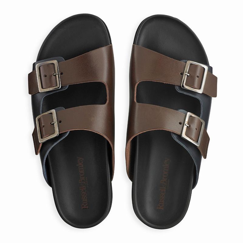 Russell And Bromley Islander Sandaler Herre Brune | KAO125KW