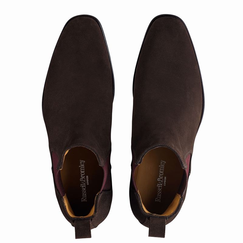 Russell And Bromley Jean Paul Chelsea Støvler Herre Brune | DFL8271IT
