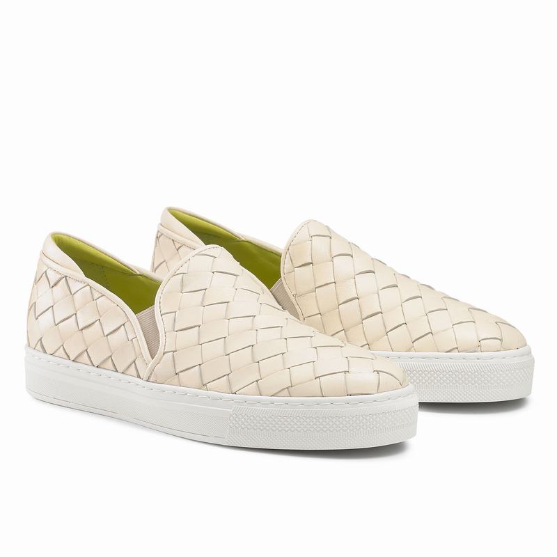 Russell And Bromley Jenna Slip On Sneakers Dame Hvide Hvide | CFY9165LM