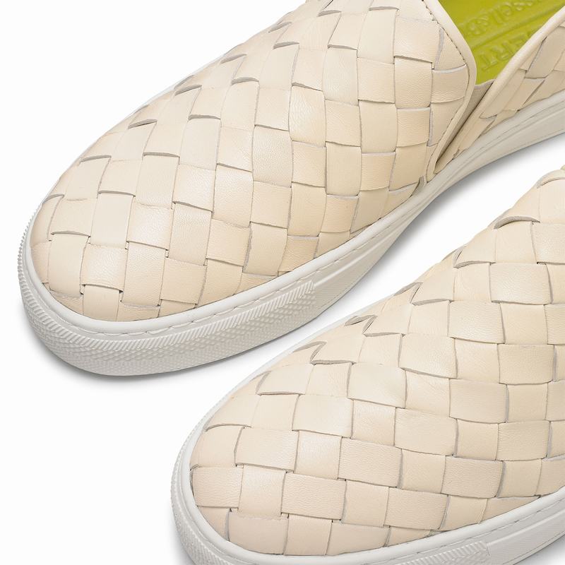 Russell And Bromley Jenna Slip On Sneakers Dame Hvide Hvide | CFY9165LM