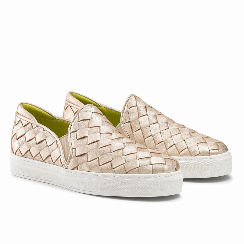 Russell And Bromley Jenna Slip On Sneakers Dame Metallic | CXJ654CI