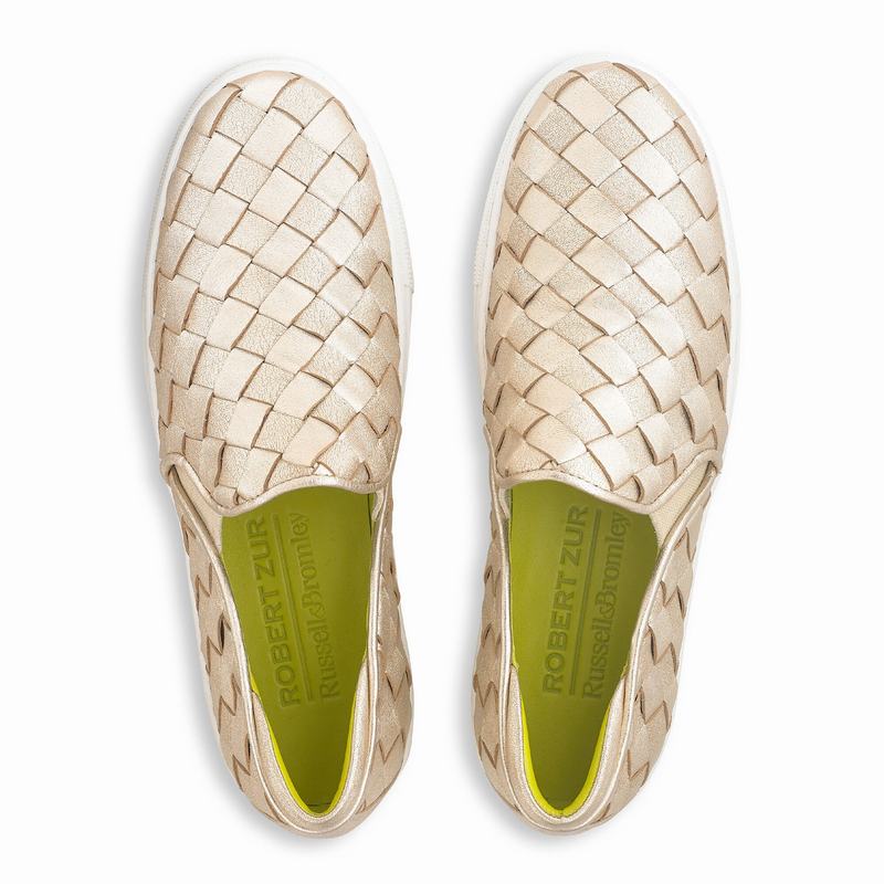 Russell And Bromley Jenna Slip On Sneakers Dame Metallic | CXJ654CI