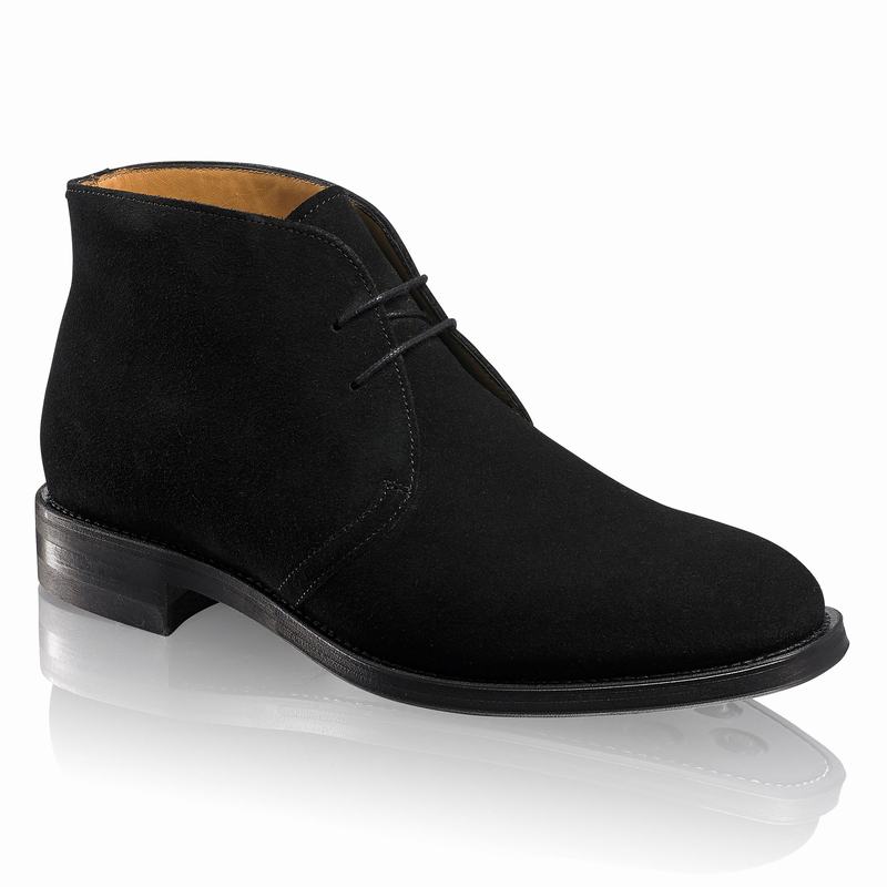 Russell And Bromley Jermyn Ørkenstøvler Herre Sort | KGJ7099WS