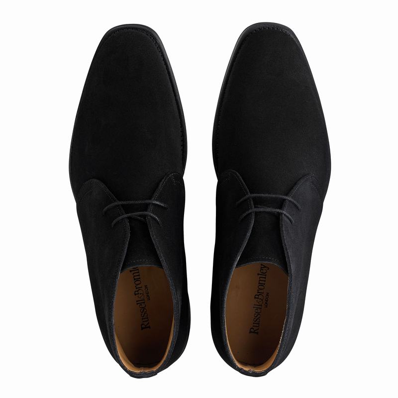 Russell And Bromley Jermyn Ørkenstøvler Herre Sort | KGJ7099WS